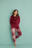 Gd Goldoremi 13312-1 Kadın Love Fall Kadife Pijama Takım - 1