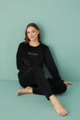 Gd Goldoremi 13166-17 Kadın Slient Night Kadife Uzun Kol Pijama Takım - 5