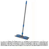 Teleskopik Saplı Mandallı Mop 140 CM Mikrofiber Bezli - 2