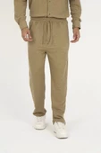 Jakar Kutu Desenli Baggy Eşofman Pantolon - Kahverengi - 1