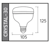 HOROZ CRYSTAL-30 30W LED Torch Ampul Beyaz Işık Yüksek Lümen 3120lm  6400K - 2