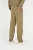 Jakar Kutu Desenli Baggy Eşofman Pantolon - Kahverengi - 3