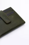 Fossil Hakiki Gerçek Deri Erkek Kartlık Cüzdan Crazy Yeşil 8007 thumbnail 3