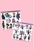 Giyu Tomioka-Shinobu Kochō -Demon Slayer-2li çıkartma-etiket-süsleme-hediye- başarı çıkartmaları thumbnail 2