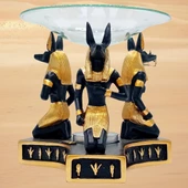 Anubis Buhurdanlık Esansiyel Yağ Brülörü Antik Mısır Firavun thumbnail 2