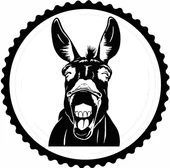 Anıran Eşek Tasarım Sticker 30 x 30 cm - 1