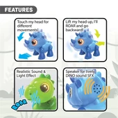 Silverlit Dino Heads Up Robot Triceratops - 2