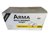 Arma Gülen Yüz Baskılı Rulo Şeffaf Market Poşet Torba -Atlet Poşet -Küçük Boy - 200 Adetlik 10 Rulo - 1