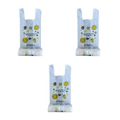 Arma Gülen Yüz Baskılı Rulo Şeffaf Market Poşet Torba - Atlet Poşet -Büyük Boy - 100 Adetlik 3 Rulo thumbnail 1