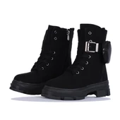 Twingo 7640 Siyah Zümrüt Kışlık Kız Çocuk Kürklü Bot thumbnail 1