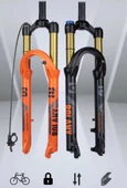 BOLANY Kashima 29" Jant Havalı Kilitlenebilir Bisiklet Maşası 1-1/8 QR Amortisörlü Maşa Siyah - 4