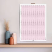 2025 Yıllık Takvim Planlayıcı, Planlayıcı Duvar Takvimi, Pastel Pembe Renk - 1