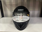 KASK SWAY 926 MAT SİYAH ÇENE AÇILIR - 2