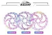 PRO 180 mm Bukalemun Rotor Bisiklet Disk Fren Rotoru 180mm 6 Vida MTB Ultra Hafif Rainbow Rotor - 8