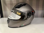 KASK SWAY 926 MAT TİTANYUM ÇENE AÇILIR - 1