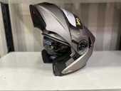 KASK SWAY 926 MAT TİTANYUM ÇENE AÇILIR - 3