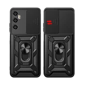 Realme C65 4G Kılıf Magnetik Standlı Kamera Korumalı Redclick Sürgülü Vega Kapak - 3
