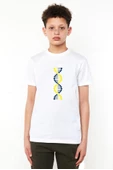 Sarı Lacivert Dna Beyaz Çocuk Bisikletyaka Tshirt - 1