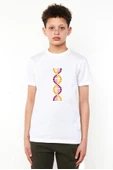 Sarı Kırmızı Dna Beyaz Çocuk Bisikletyaka Tshirt - 1