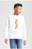 Sarı Kırmızı Dna Beyaz Çocuk 2ip Sweatshirt - 1