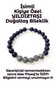 - İsimli - Kişiye Özel - Yıldıztaşı Doğaltaş Unisex Bileklik - 1