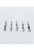 5 Adet Ayyıldız Desenli Metal Tesbih Imamesi - 1