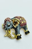 Otantik Fil Figürlü Broş thumbnail 1