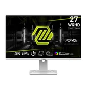 MSI 27" FLAT RAPID IPS MAG 274QRFW 1MS 180HZ HDMI-DP GAMING MONİTÖR 2560X1440 BEYAZ thumbnail 1