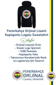 Fenerbahçe Orijinal Lisanslı Logolu Lacivert Kapüşonlu Sweat - 2