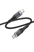 Hoco U115 1.2M 100W Type-C to Type-C Şarj Data Kablosu thumbnail 12