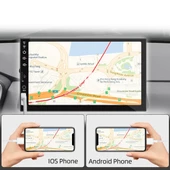 7 INCH CAR 2-DIN MP5 PLAYER CAR PLAY MEKANİKSİZ DOUBLE OTO TEYP (4434) - 2