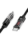 Hoco U116 1.2M 60W Type-C to Type-C Şarj Data Kablosu thumbnail 1