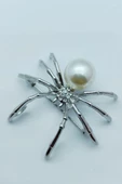 İnci Dokunuşlu Örümcek Broş ve Kolye Ucu thumbnail 1