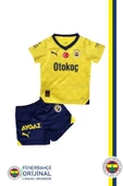 Fenerbahçe Orijinal Lisanslı 23-24 Sarı Çocuk Forma Set Hediyelik Ahşap Kutulu - 2