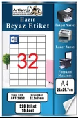 A4 Hazır Etiket 52.5x35 mm 10 Sayfa 1 Paket Kendinden Yapışkanlı Fotokopi Lazer İnkjet Kağıdı Yazıcılar İçin Uyumlu - 1