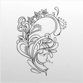 Folyo Sticker Çiçek Deseni ADKPQUY334 - 1