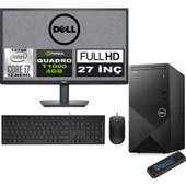 Dell Vostro 3910 mt Intel Core I7 12700 16GB 1tb SSD 27" Fhd Ubuntu Quadro T1000-4GB Masaüstü Bilgisayar 27N3910T1000U08 + Zetta USB Bellek thumbnail 1