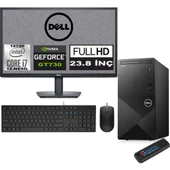 Dell Vostro 3910 mt Intel Core I7 12700 12GB 512GB SSD 23.8" Fhd Windows 11 Pro Nvidia GT730-4GB Masaüstü Bilgisayar 23N3910GT730P02 + Zetta USB Bellek thumbnail 1