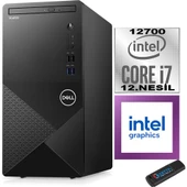 Dell Vostro 3910 mt Intel Core I7 12700 24GB 256GB SSD 23.8" Fhd Ubuntu Intel® UHD Graphics 770 Masaüstü Bilgisayar 23N3910EMEAU11 + Zetta USB Bellek - 2