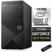 Dell Vostro 3910 mt Intel Core I7 12700 12GB 2tb SSD 21.5" Fhd Windows 11 Pro Nvidia GT1030-4GB Masaüstü Bilgisayar 21N3910GT1030P04 + Zetta USB Bellek thumbnail 2