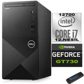 Dell Vostro 3910 mt Intel Core I7 12700 32GB 4tb SSD 21.5" Fhd Windows 11 Pro Nvidia GT730-4GB Masaüstü Bilgisayar 21N3910GT730P20 + Zetta USB Bellek thumbnail 2