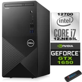 Dell Vostro 3910 mt Intel Core I7 12700 48GB 256GB SSD Windows 11 Pro Nvidia Nvidia GTX1650-4GB Masaüstü Bilgisayar N3910GTX1650P21 + Zetta USB Bellek - 1