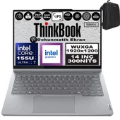 Lenovo Thinkbook 14 2-In-1 G4 Iml Intel Core Ultra 7 155U 48GB Ddr5 2tb SSD 14" Dokunmatik Wuxga 300NITS IPS Windows 11 Home Taşınabilir Bilgisayar 21MX002VTRH19 + Zetta Çanta thumbnail 1