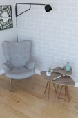 Remaks Retro 3'Lü Üçgen Zigon Sehpa Ve Servis Sehpası - Cordoba - 1