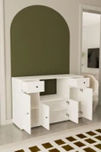 Remaks Kahve Köşesi Çok Amaçlı Dolap Mikrodalga Set Altı Mutfak Dolabı Alt Dolap Beyaz - 6