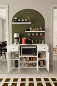 Remaks Kahve Köşesi Çok Amaçlı Dolap Mikrodalga Set Altı Mutfak Dolabı Alt Dolap Beyaz - 3