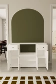 Remaks Kahve Köşesi Çok Amaçlı Dolap Mikrodalga Set Altı Mutfak Dolabı Alt Dolap Beyaz - 5