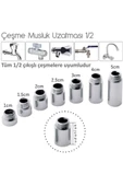 2.5 cm Çeşme Musluk Uzatma Aparatı 26 mm 1/2 Çıkışlı Çeşmelere Uyumlu - 1 Adet - 9