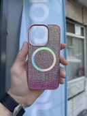 İphone 14 Kılıf Diamont MagSafe Hologramlı Kapak thumbnail 7