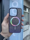 İphone 14 Kılıf Diamont MagSafe Hologramlı Kapak thumbnail 4